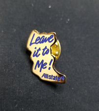 Vintage Allstate Insurance Leave It To Me Metal Lapel Pin Hat Tie Badge Brooch picture