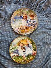 Vintage Reco Collector Plates by Sandra Kuck PATIENCE and A TIME TO LOVE 1989 picture