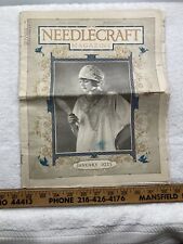 1923 January Needlecraft Magazine Sewing Knitting Crocheting  Vtg picture