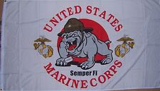 NEW USMC MASCOT MARINE BULLDOG 3x5ft FLAG better quality usa seller picture