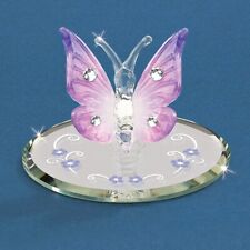 Glass Baron Lavender Butterfly w/Crystals Figurine picture