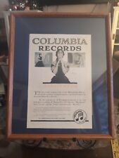 Vintage 21 X 18 Framed 1917 Columbia Records Ad picture