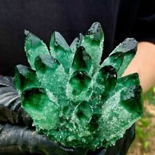 300-400G Large Green Phantom Quart Crystal Healing Cluster Mineral Rocks Gifts picture
