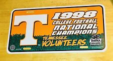 Tennessee Volunteers 1998 National Champions Football Vols License Plate picture
