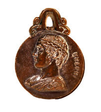 Vintage Hermes Olympia Delphi Greece Bronze Medallion Novelty Money Clip 2.5