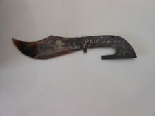 Philippines Travel Souvenir: Plastic/Bone Knife Shaped w/Engraved Drawing picture