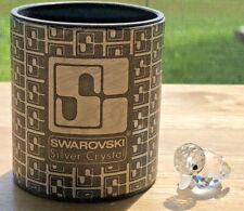 VINTAGE SWAROVSKI SILVER CRYSTAL SWIMMING MINI DUCK 7665NR37 FIGURINE IN BOX picture