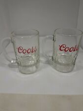 Coors Glass Beer Stein Vintage 1970 - Set of 2 Very Nice picture