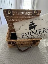 Vintage Wicker Sewing Basket picture