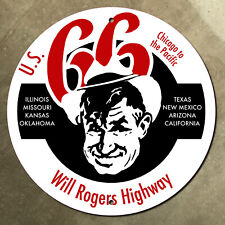 Will Rogers Highway US 66 mother road marker road sign shield 1952 16x16 picture