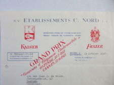1947 Kaiser Frazer Belgian Distributor Dealer Letter Letterhead Document  picture