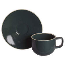 Sasaki Colorstone Hunter Green  Cup & Saucer 691391 picture