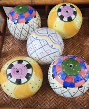 Mackenzie Childs Style Decorative Pastel Decor Ceramic Balls  picture