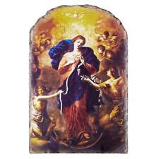 Mary Untier of Knots Arched Tile Plaque with Stand Cateholic Church Supplies picture