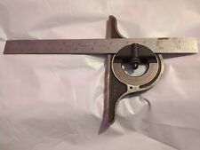 Vintage Lufkin Rule Co Combination Square Blade/Protractor Head Machinest Tool picture