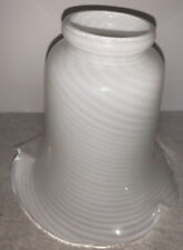 Mid Century Glass Lamp Shade Globe Vetri Venini Murano Swirl Tulip 5.5