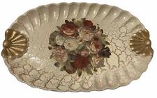 Vintage Tirinnanzi Firenze Handmade & Painted Roses Vanity Tray ~ Florence ITALY picture
