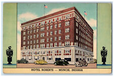 c1940's Dining Rooms, Hotel Roberts Muncie Indiana IN Unposted Postcard picture