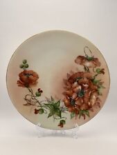 Limoges France Hand-Painted Floral Porcelain Plate with Floral Design picture