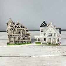 Lot of 2 Vintage Shelia’s Collectible Wooden Houses - Connecticut - 1 Signed picture