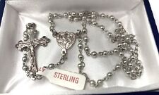 Sterling Silver Rosary Beads, Italian Rosaries, Catholic Gift from Italy picture