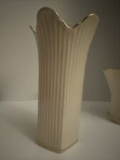 Lenox Meridian Collection Ribbed Off White with Gold Rim  7.75