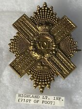 British Military XCII 92nd Gordon Highlanders Glengarry Cross Belt Badge Plate picture