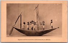 Egyptian Model Boat In Wood From 12th Dynasty Tomb Ca 2000 B. C. Postcard picture