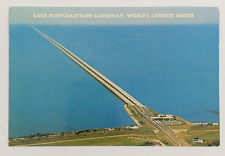 Lake Pontchartrain Causeway Worlds Longest Bridge New Orleans Louisiana Postcard picture