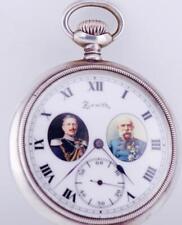 WWI German Officer's Zenith Silver Pocket Watch Kaiser Wilhelm/Franz Joseph Dial picture