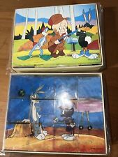 Vintage Looney Tunes Classic Cartoon Wood Cube Puzzle Warner Bros Brand New Rare picture
