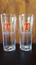 Tennents lager 2 Classic red T Pint Glasses Branded New Man Cave/ Home/collector picture