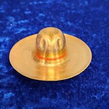 Vintage Solid Copper Cowboy Hat Sombrero Ashtray Quality Old Cabin Red Rare 3” picture