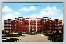 Ottumwa IA-Iowa, St. Joseph Hospital, Antique Vintage Souvenir Postcard picture