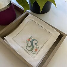4x Personalized Embroidered Cocktail napkins, Garden Party decor, Cottagecore picture