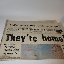 Vintage Chicago Daily News July 24 1969 Newspaper Apollo 11 
