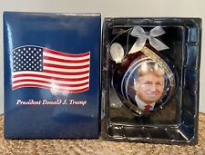 Bradford Exchange President Donald Trump Limited Edition Glass Luminary Numbered picture