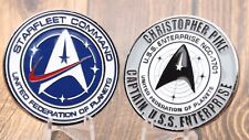2” Captain Christopher Pike USS Enterprise Challenge Coin Star Trek Away Patch picture