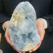 5960g Natural Blue Celestite Egg Geode Quartz Crystal Mineral Specimen Healing picture