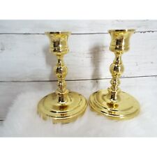 Pair of Baldwin Brass Candlestick Holders 4.75