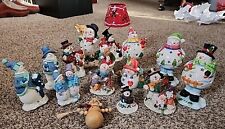 Lot of 15 Resins, Wood & Ceramic  Snowmen Whimsical 2.5