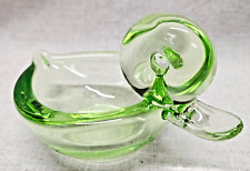 *RARE* Murano Uranium/Vaseline Glass Duck Bowl BIN01 DS36 picture