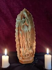 Our lady Guadalupe, Virgin Mary Mother of God wooden carved statue Gift for mom picture