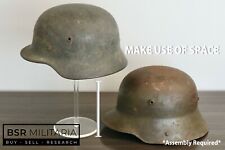British WWII Helmet Display Stand - Acrylic Combat Museum Headgear Presentation  picture