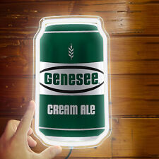 Genesee Cream ALE Can Neon Light Sign Club Party Shops Wall Decor LED 12