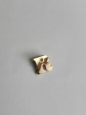 Avon Letter R Tie Tack Lapel Pin Gold Color Metal Initial picture
