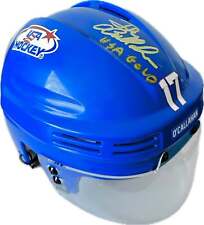 Miracle on Ice Blue Mini Hockey Helmet Signed by Jack O'Callahan picture