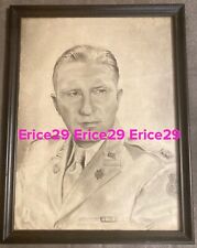 WWII Major Lewis B. Thornton Pencil Drawing Signed by Herbert Wyllie OOAK picture