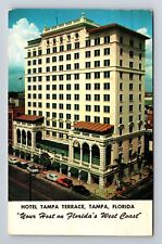 Tampa FL-Florida Hotel Tampa Terrace Classic Cars Antique Vintage Postcard picture