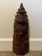 Vintage Outstanding Hand Carved Wood BALI Indonesian God Demon Statue Figure picture